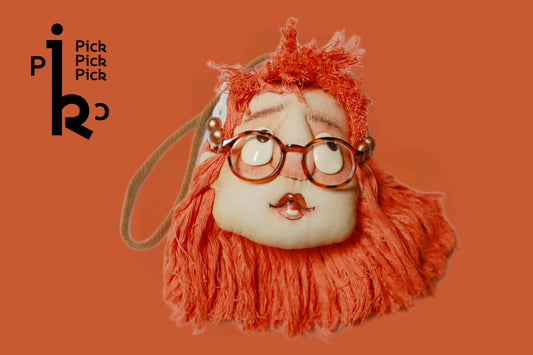 Handmade fabric sewing doll pendant